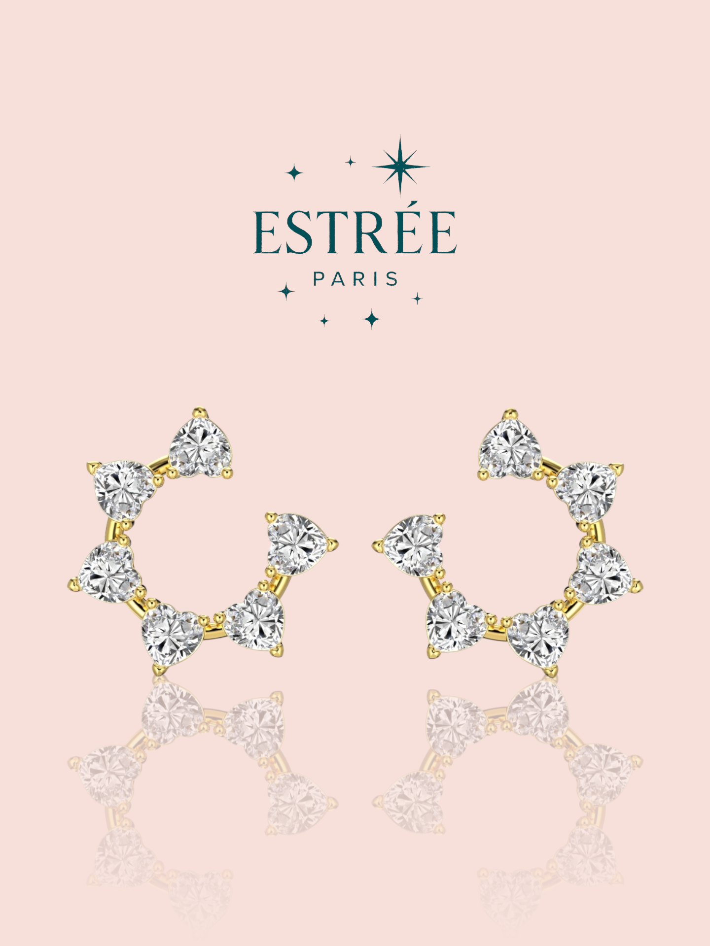 Boucles d’oreilles Five Stars- Dorée