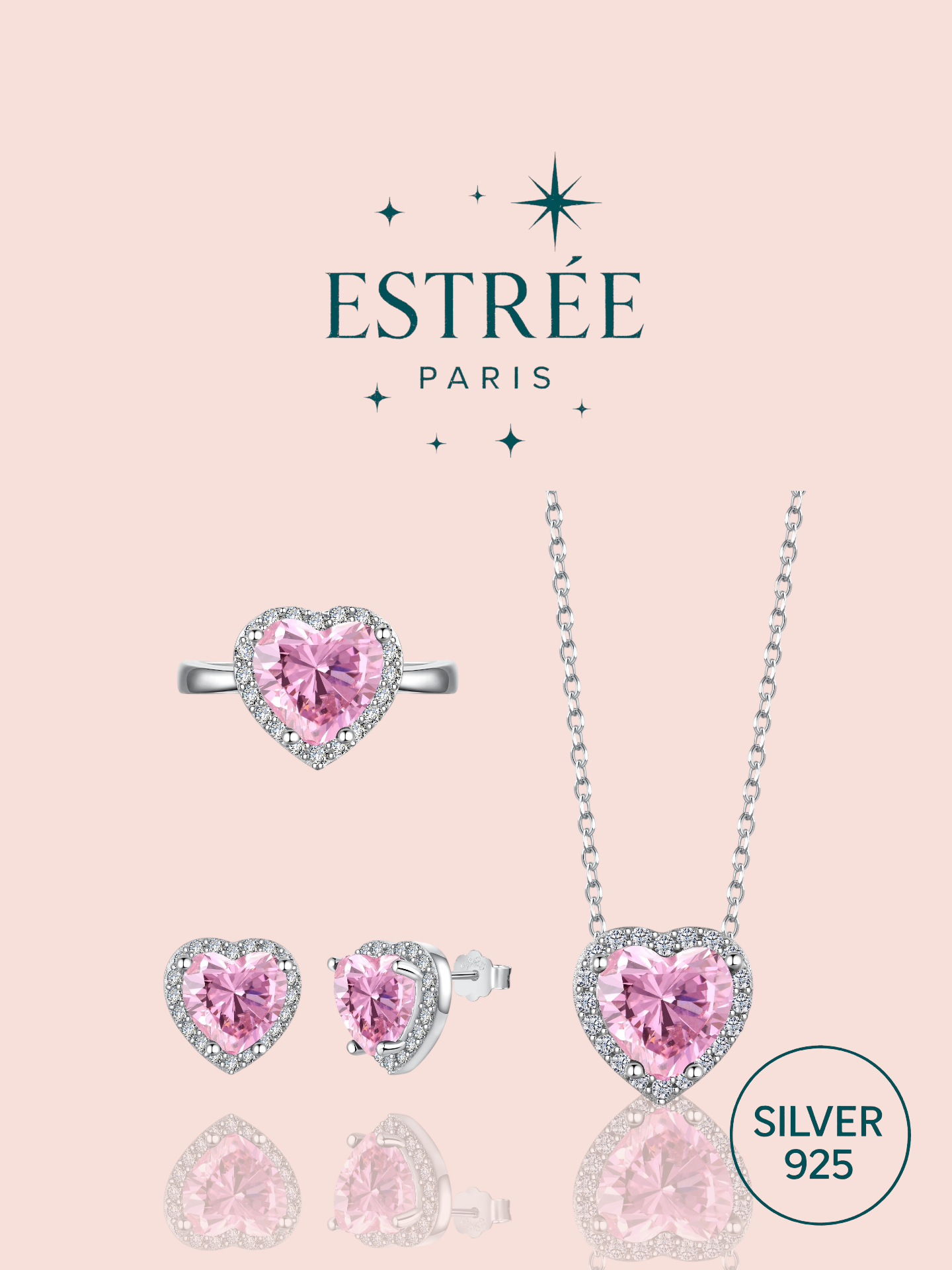 Boucles d'Oreilles Rosy Heart 🩷