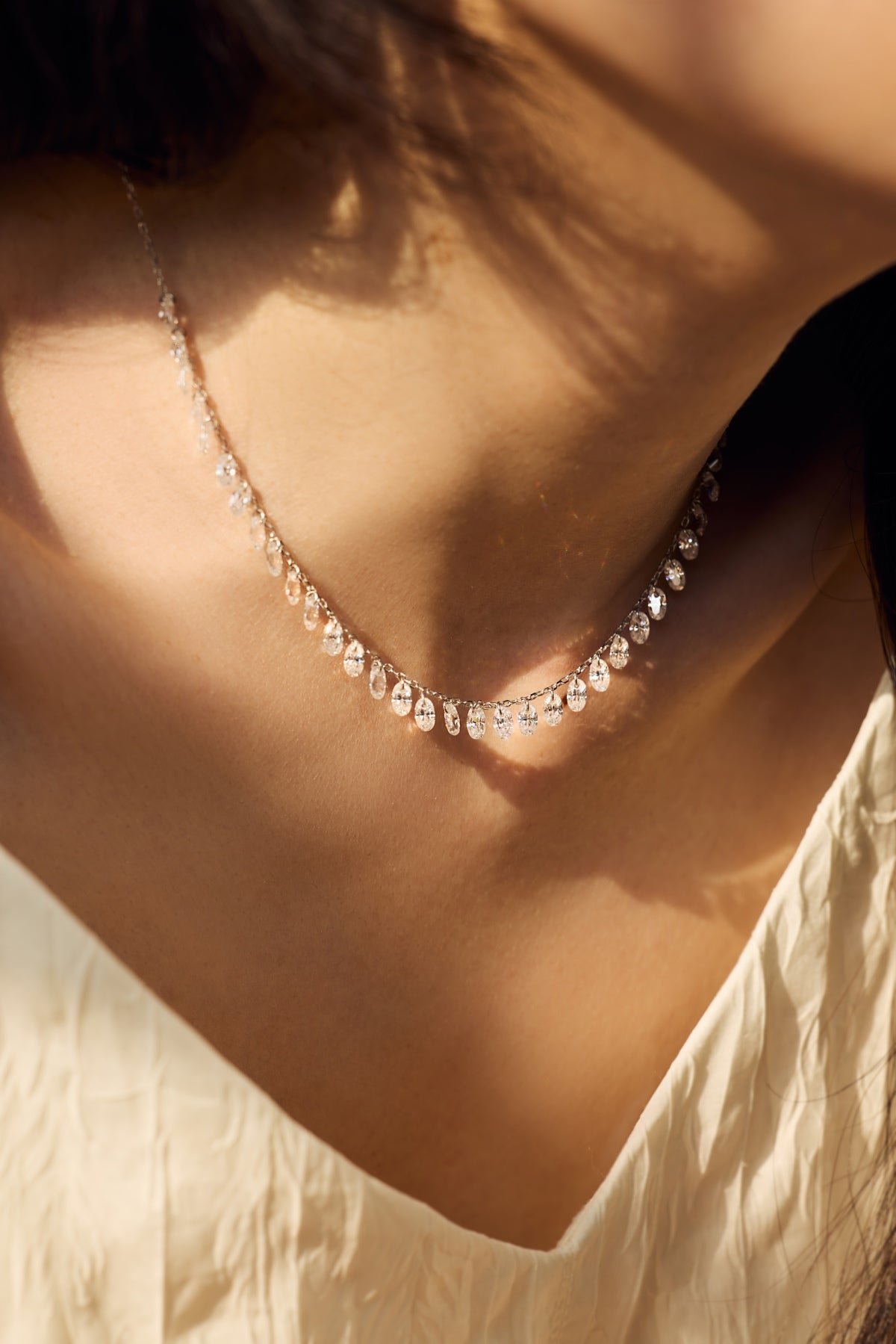 pré-commande Collier Diamond Rain - Argenté