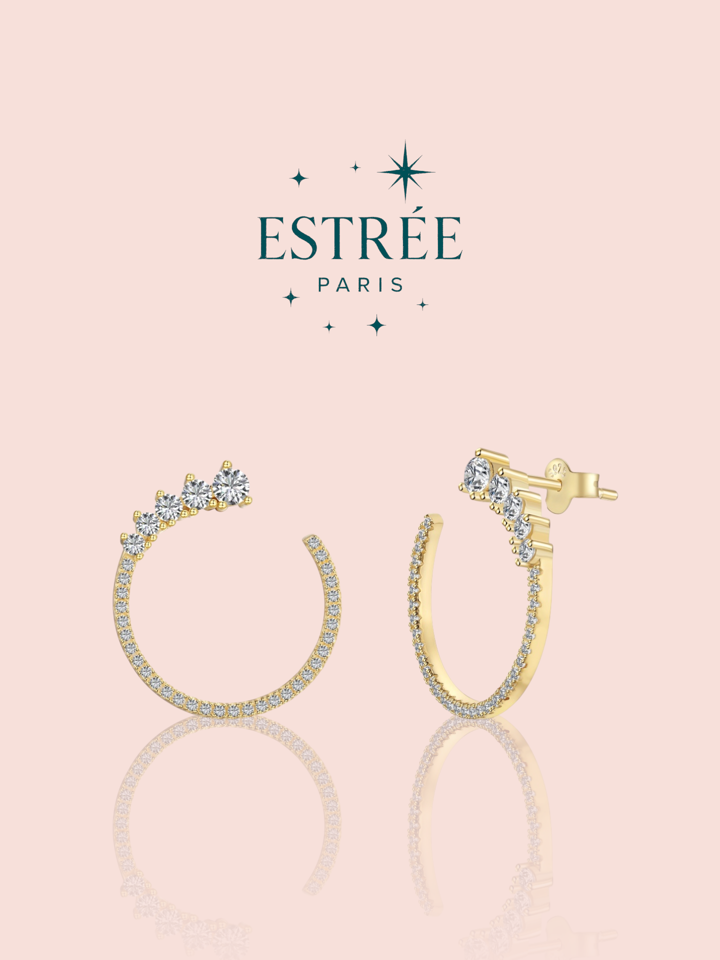 Boucles d’oreilles Half Moon - Doré