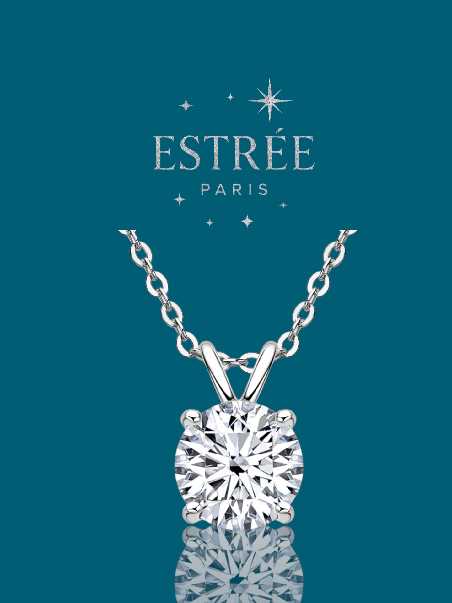 Collier Solitaire💎 - Moissanite Argent 925