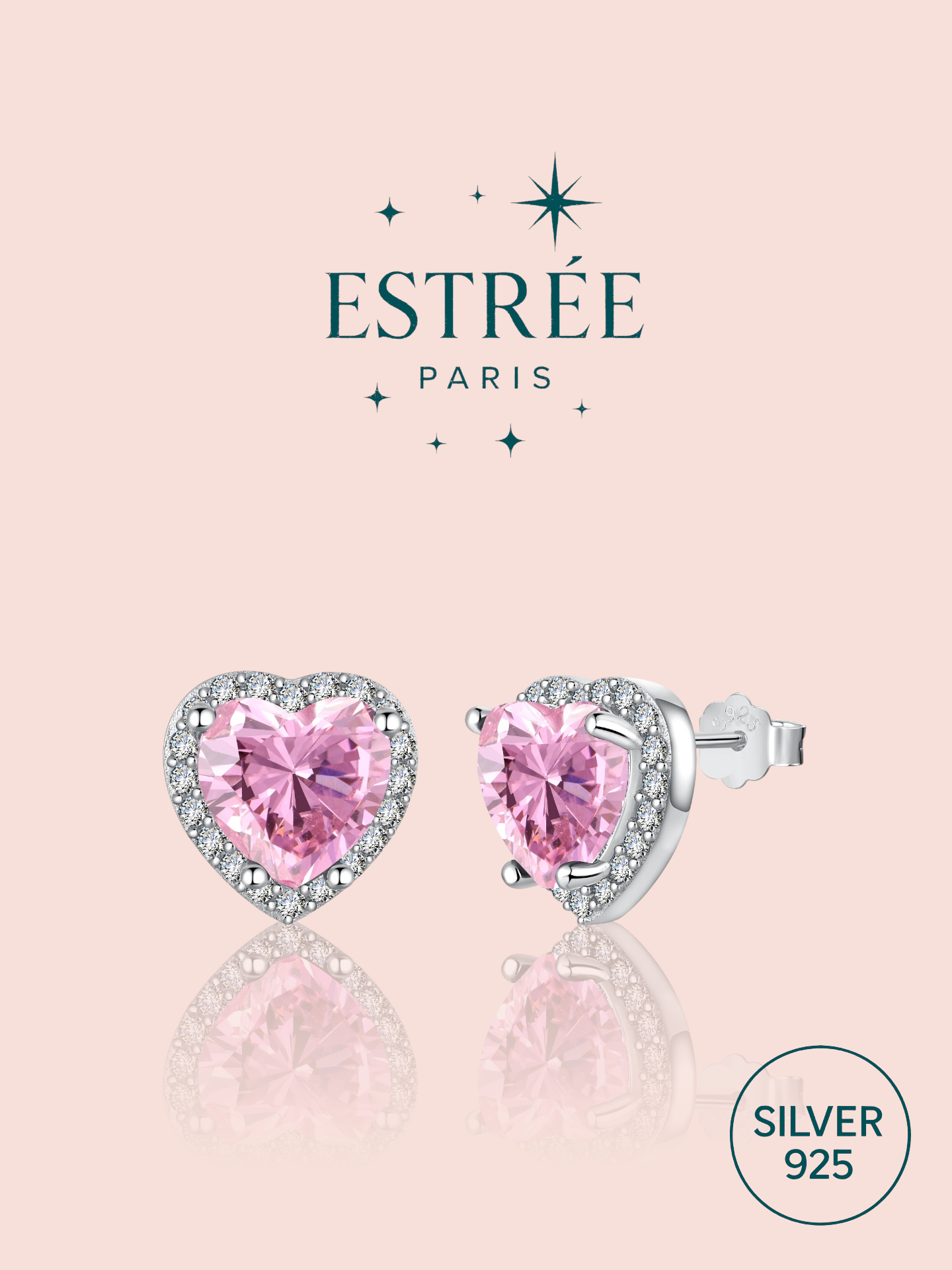 Boucles d'Oreilles Rosy Heart 🩷