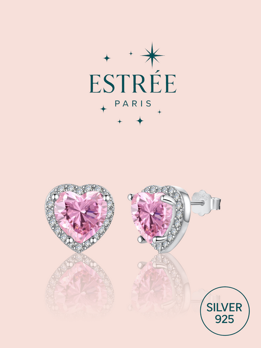 Boucles d'Oreilles Rosy Heart 🩷