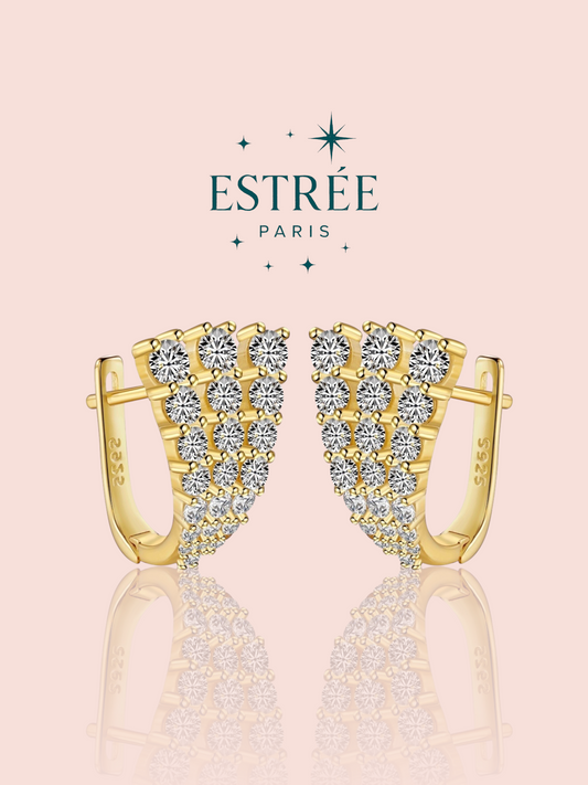 Boucles d’oreilles Three Rows - Dorée