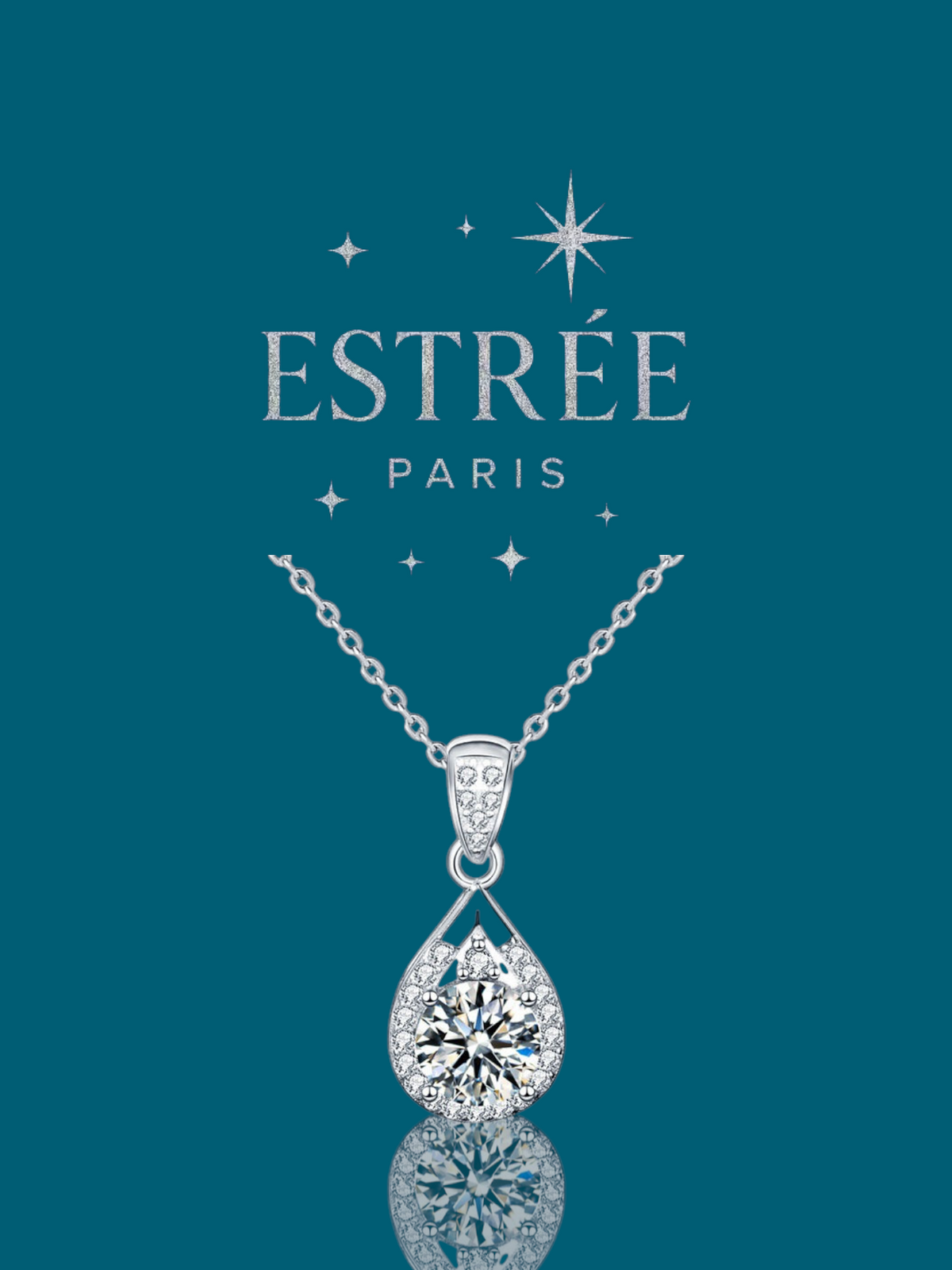 Collier Pear - Moissanite Argent 925 💎