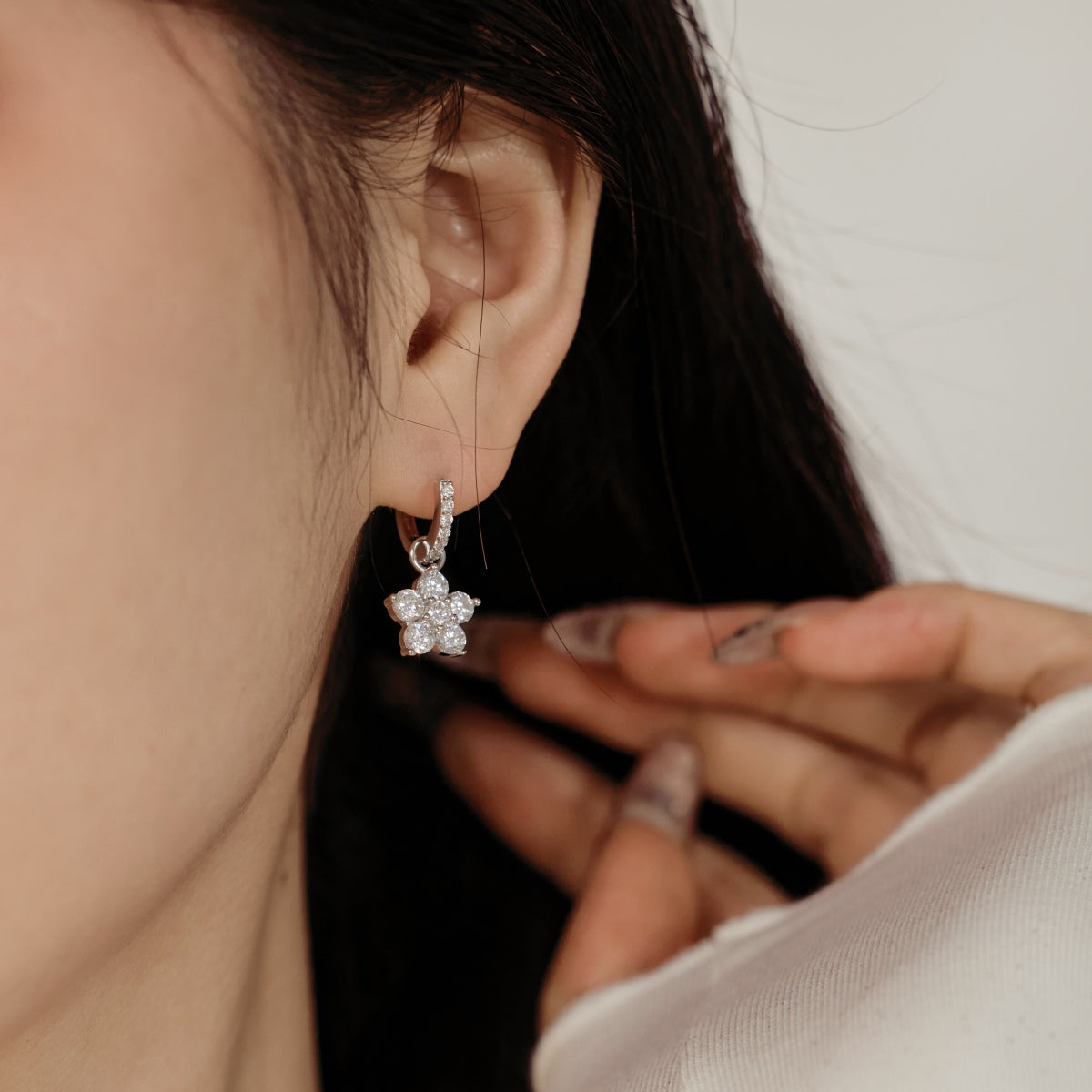 Boucles d’oreilles Hanging Marguerite