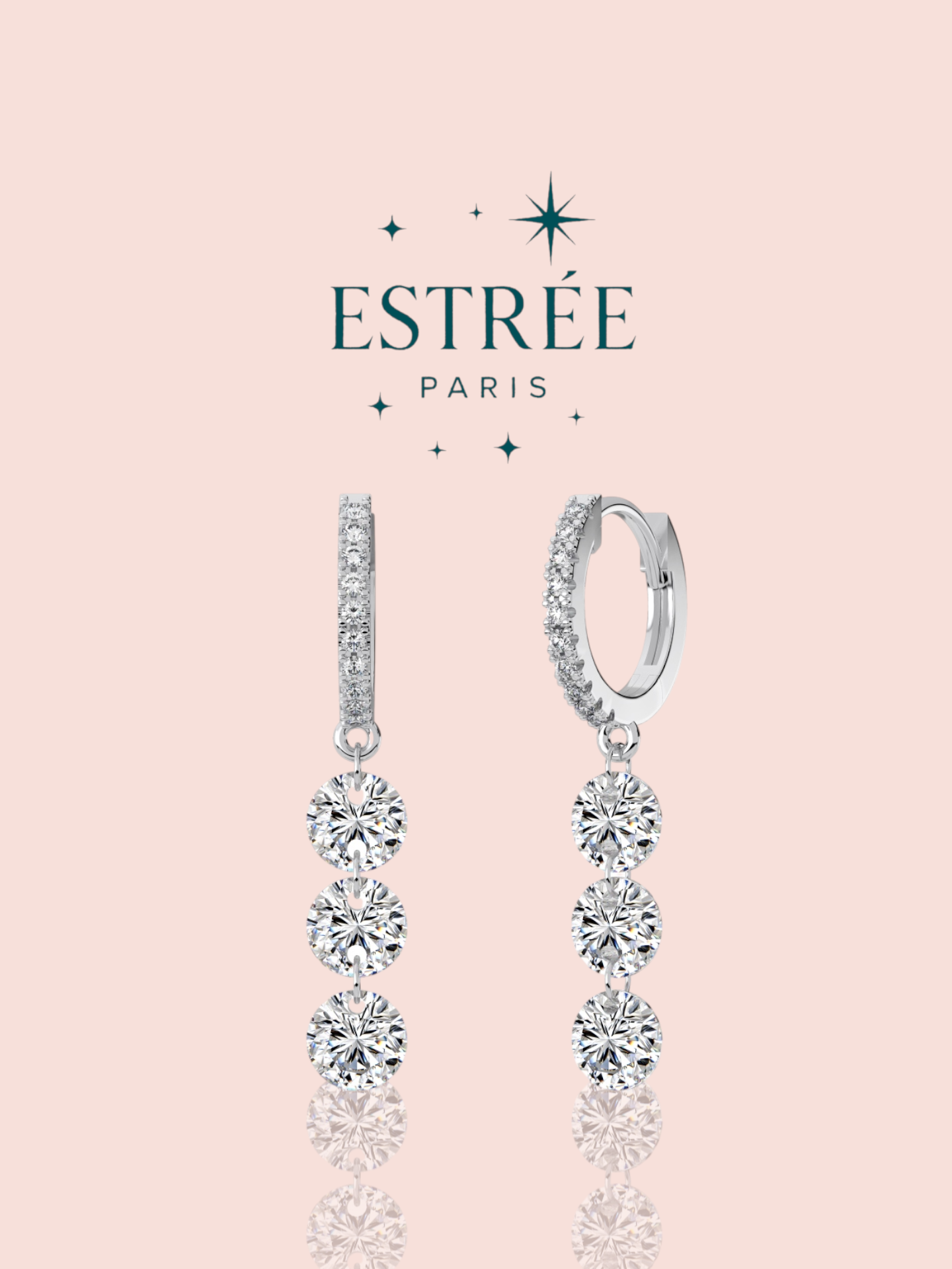 Boucles d’oreilles créoles triple drop