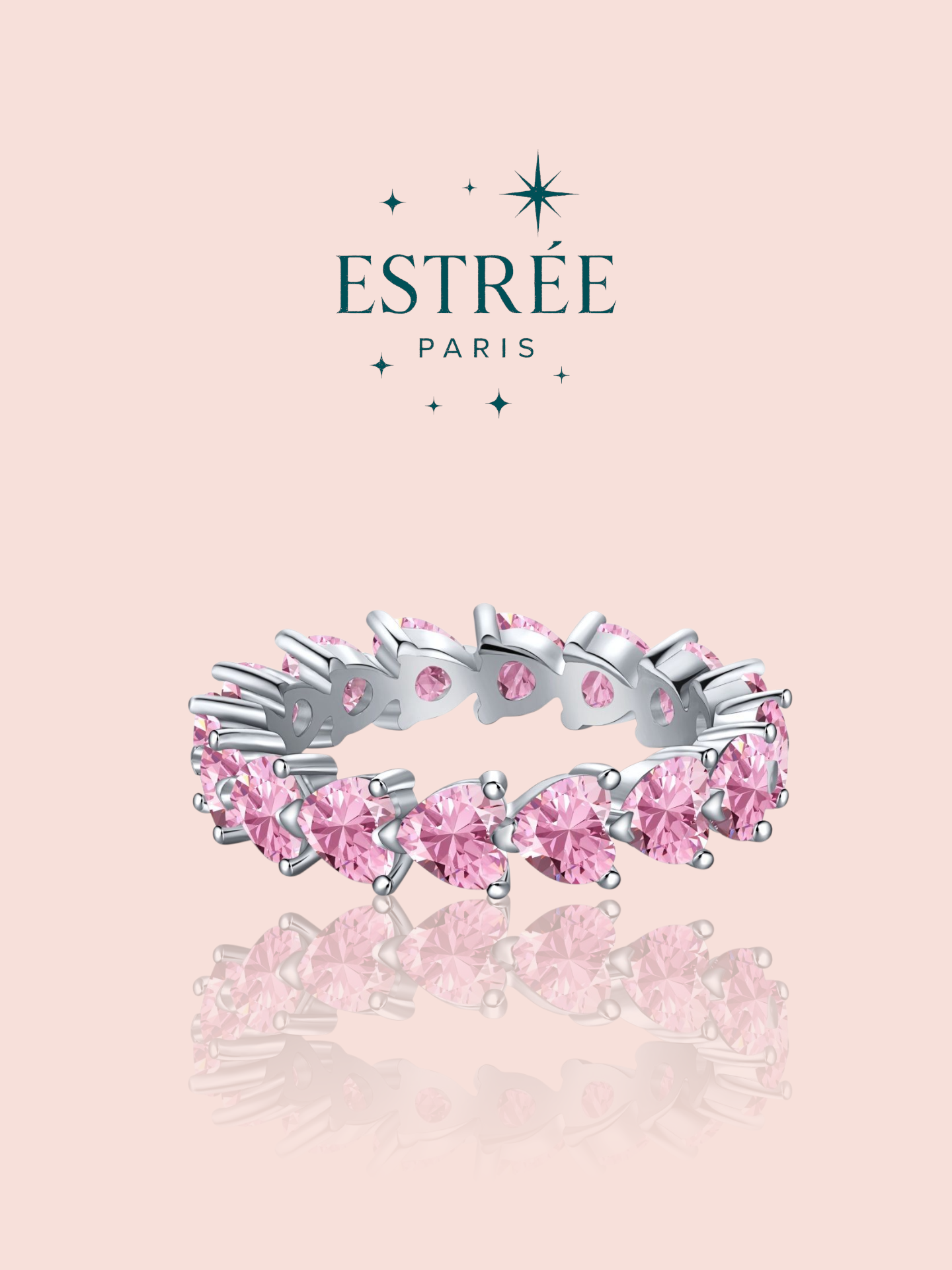 Alliance pink era argent 925 Estrée Paris