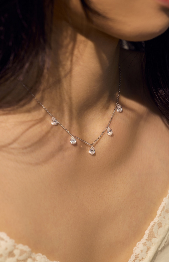 pré-commande Collier Diamond Rain - Argenté