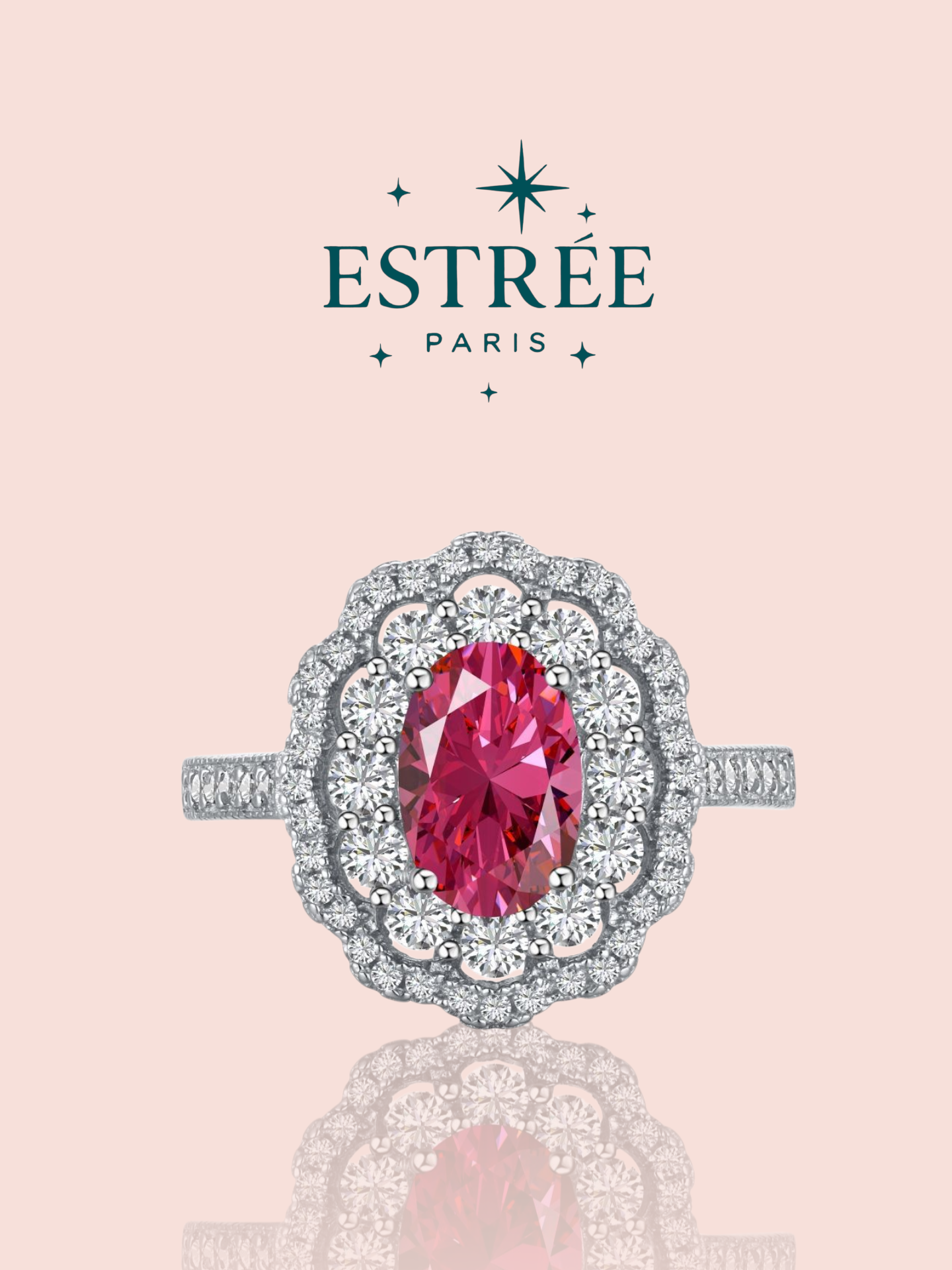 Bague Ruby Dream en zirconium et argent 925 Estrée Paris