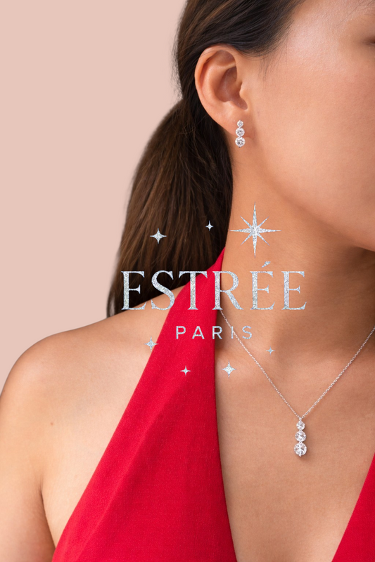 Boucles d'oreilles T-Drop - Moissanite Argent 925 💎 💎