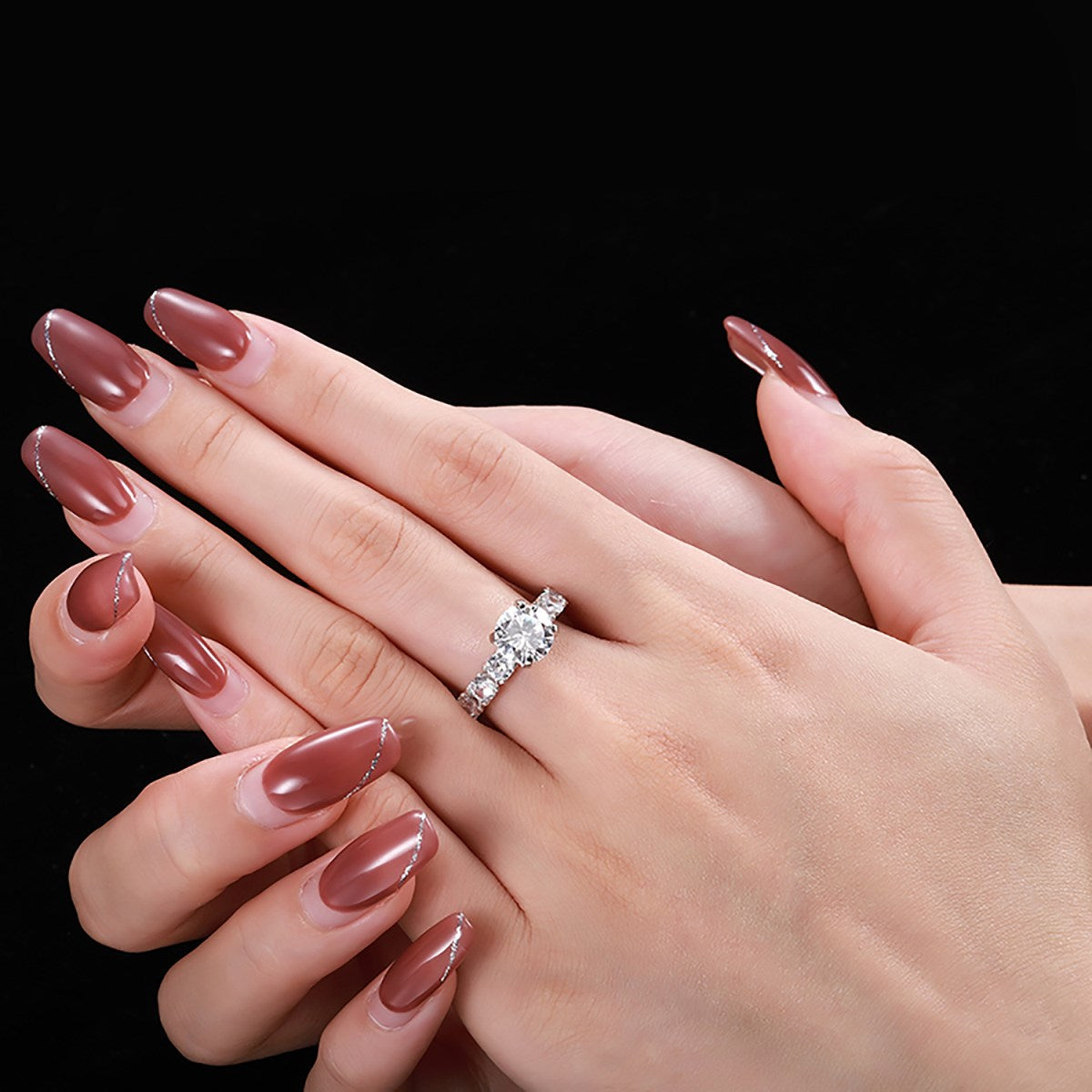Bague Solitaire accompagné