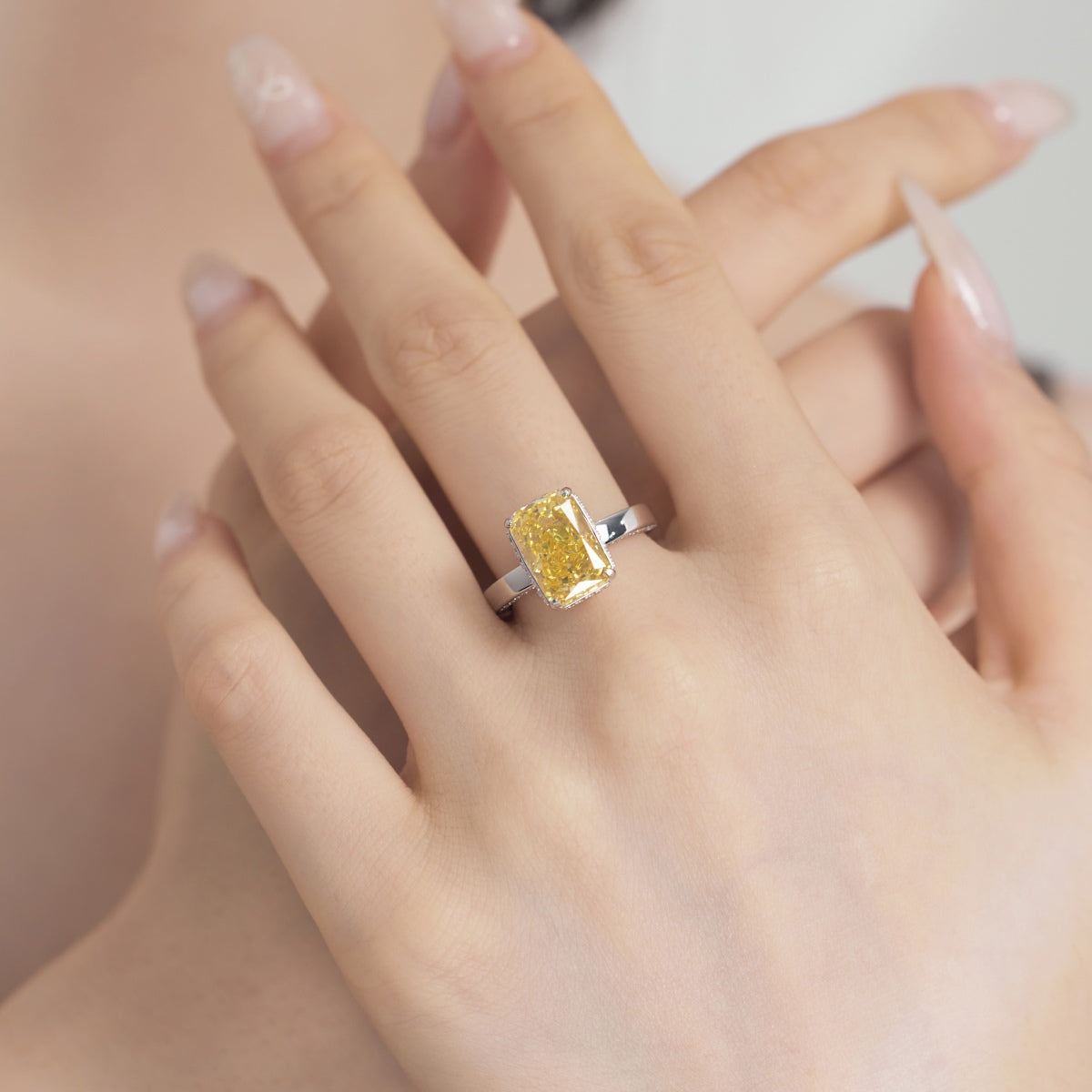 Bague Moonlight kiss ambre jaune 💛