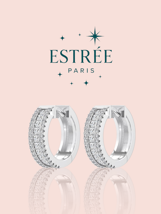 Boucles d’oreilles créoles moonlace 💎