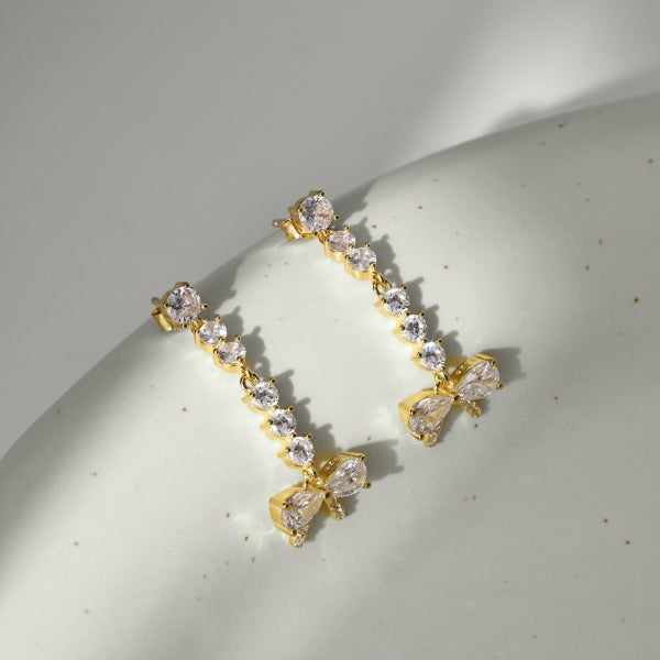 Boucles d’oreilles Hanging Knot - Doré
