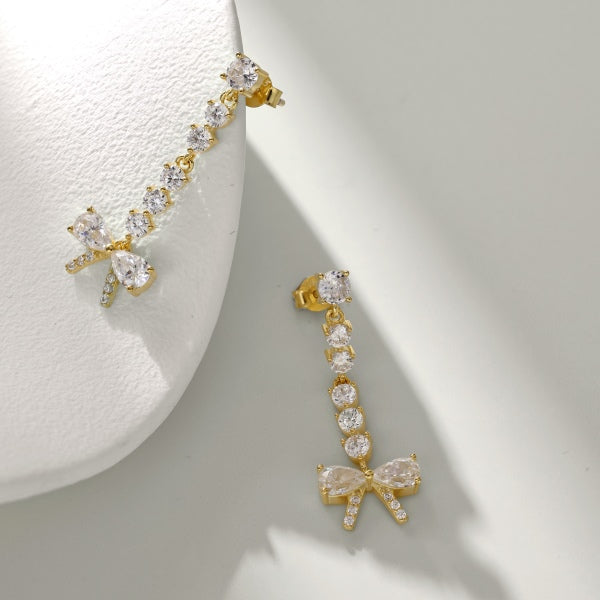 Boucles d’oreilles Hanging Knot - Doré