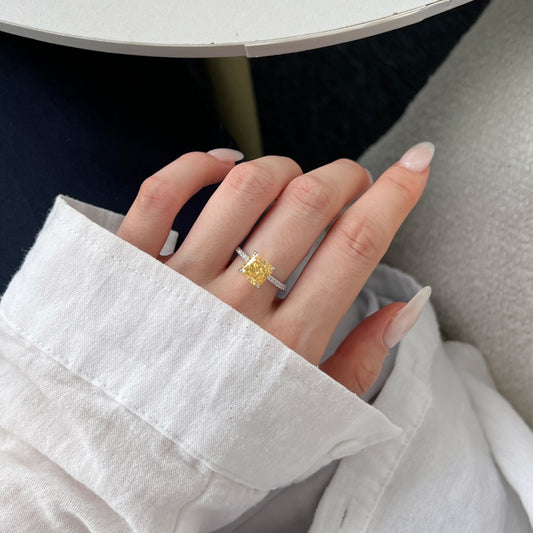 Bague Tiny Diamante Ambre Jaune