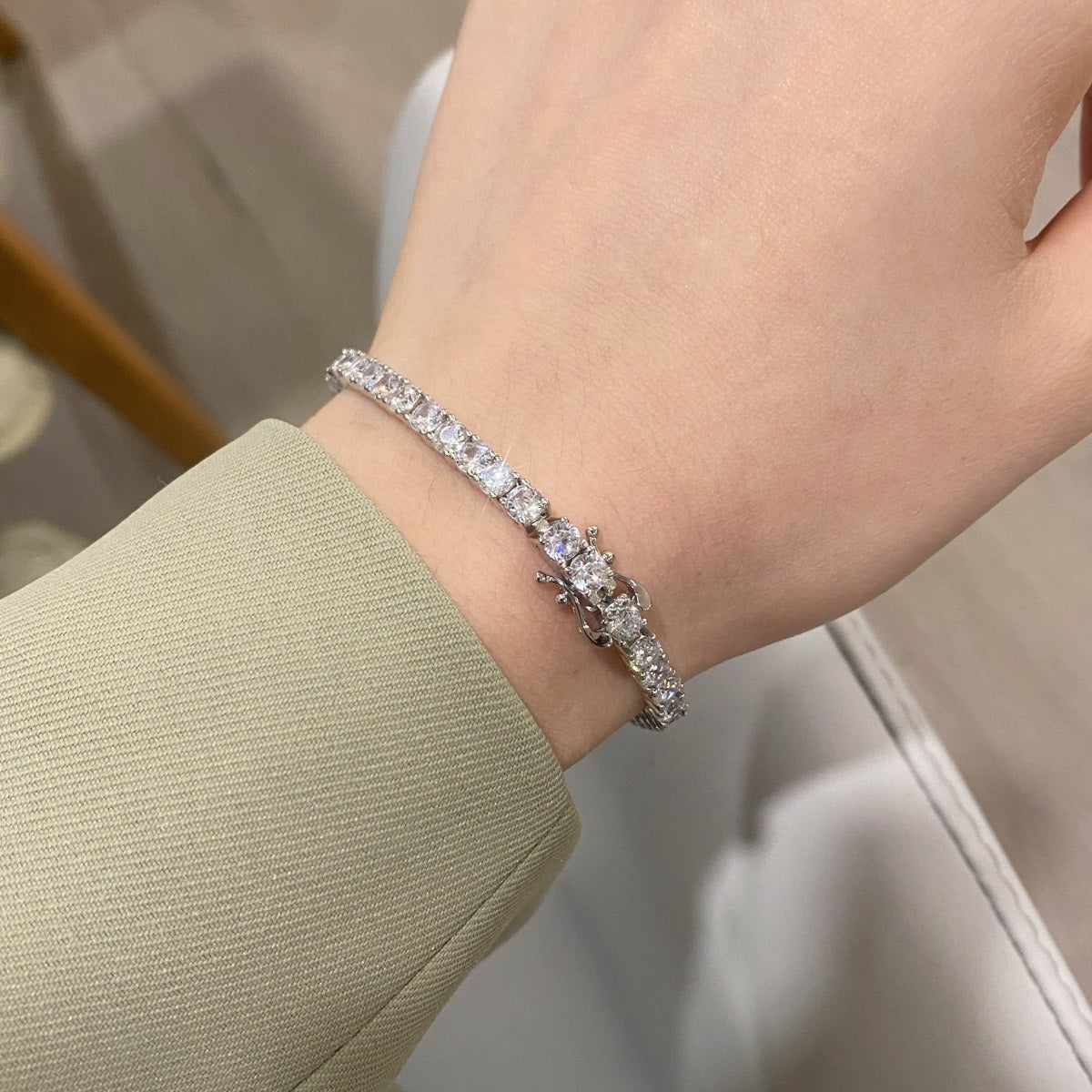 Bracelet glamour L - Argenté
