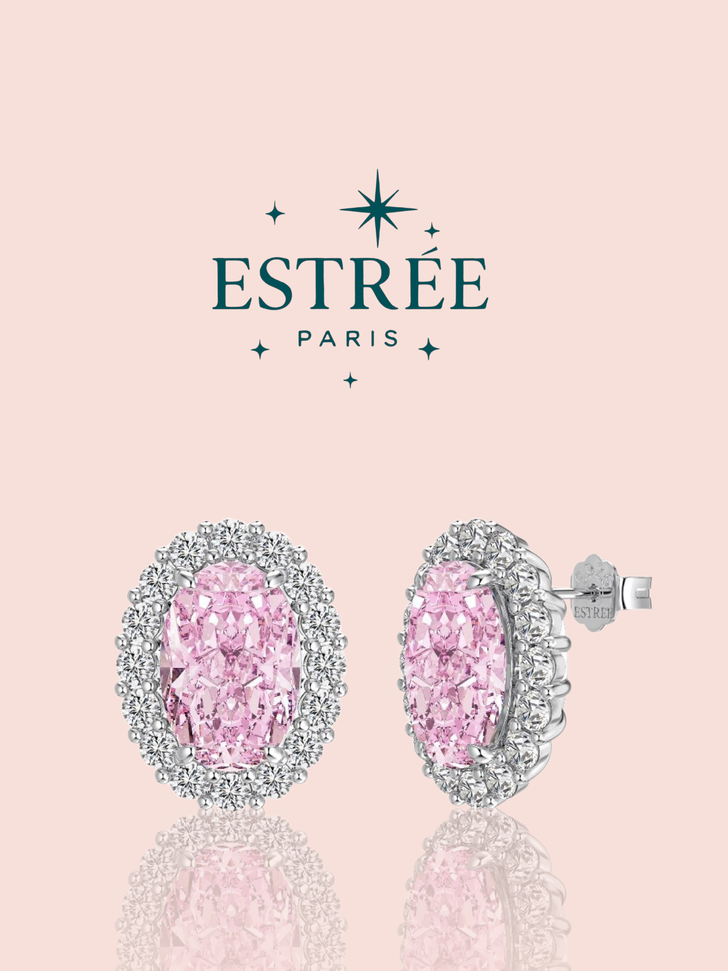 Boucles d'Oreilles Pink Love L