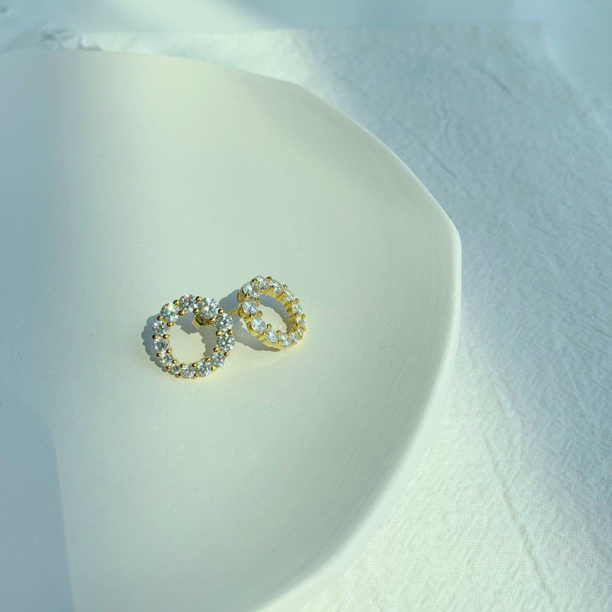 Boucles d’oreilles Halo -  Doré