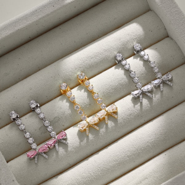 Boucles d’oreilles Hanging Knot - Doré