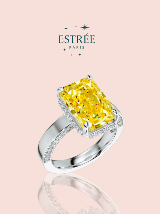 Bague Moonlight kiss ambre jaune 💛