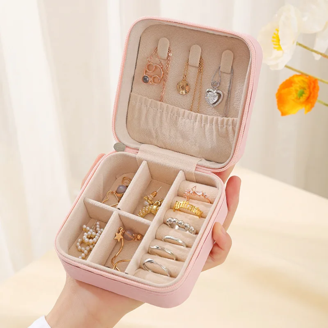 Boîte à bijoux rose nude - Petite