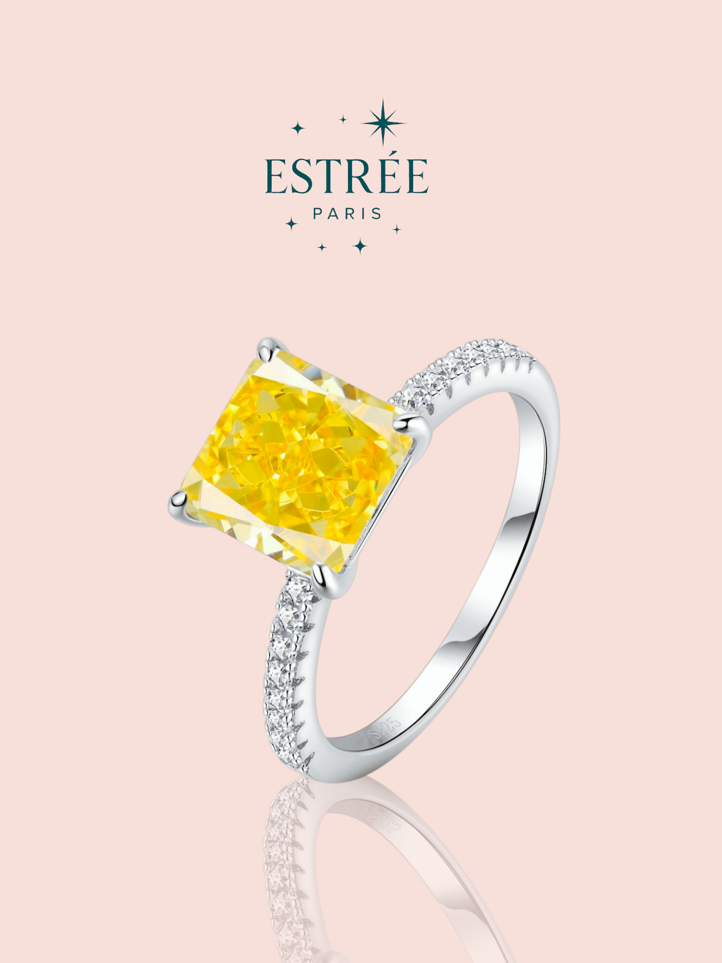 Bague Tiny Diamante Ambre Jaune