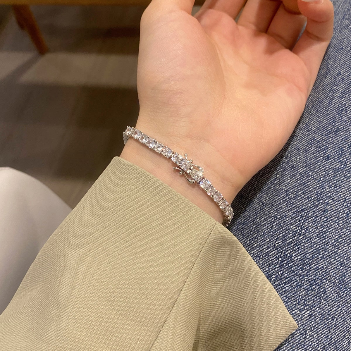 Bracelet glamour L - Argenté