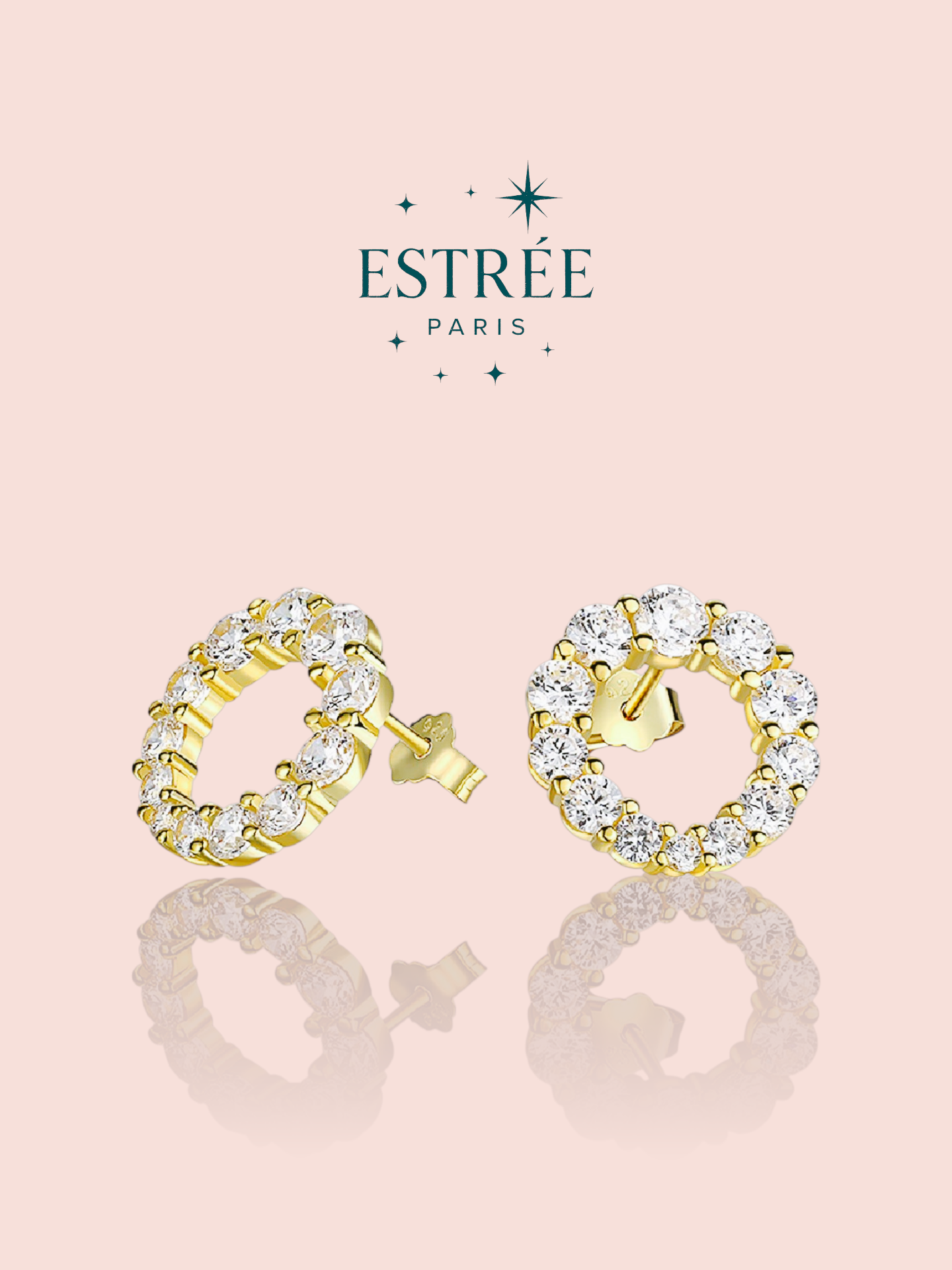 Boucles d’oreilles Halo -  Doré