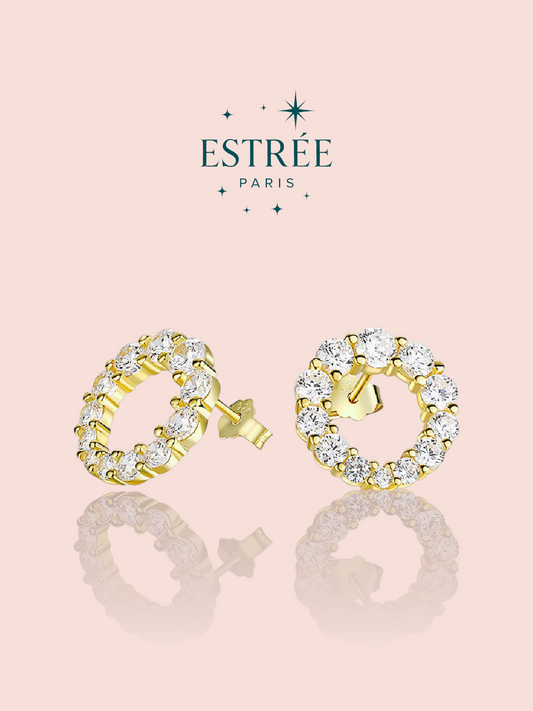 Boucles d’oreilles Halo -  Doré