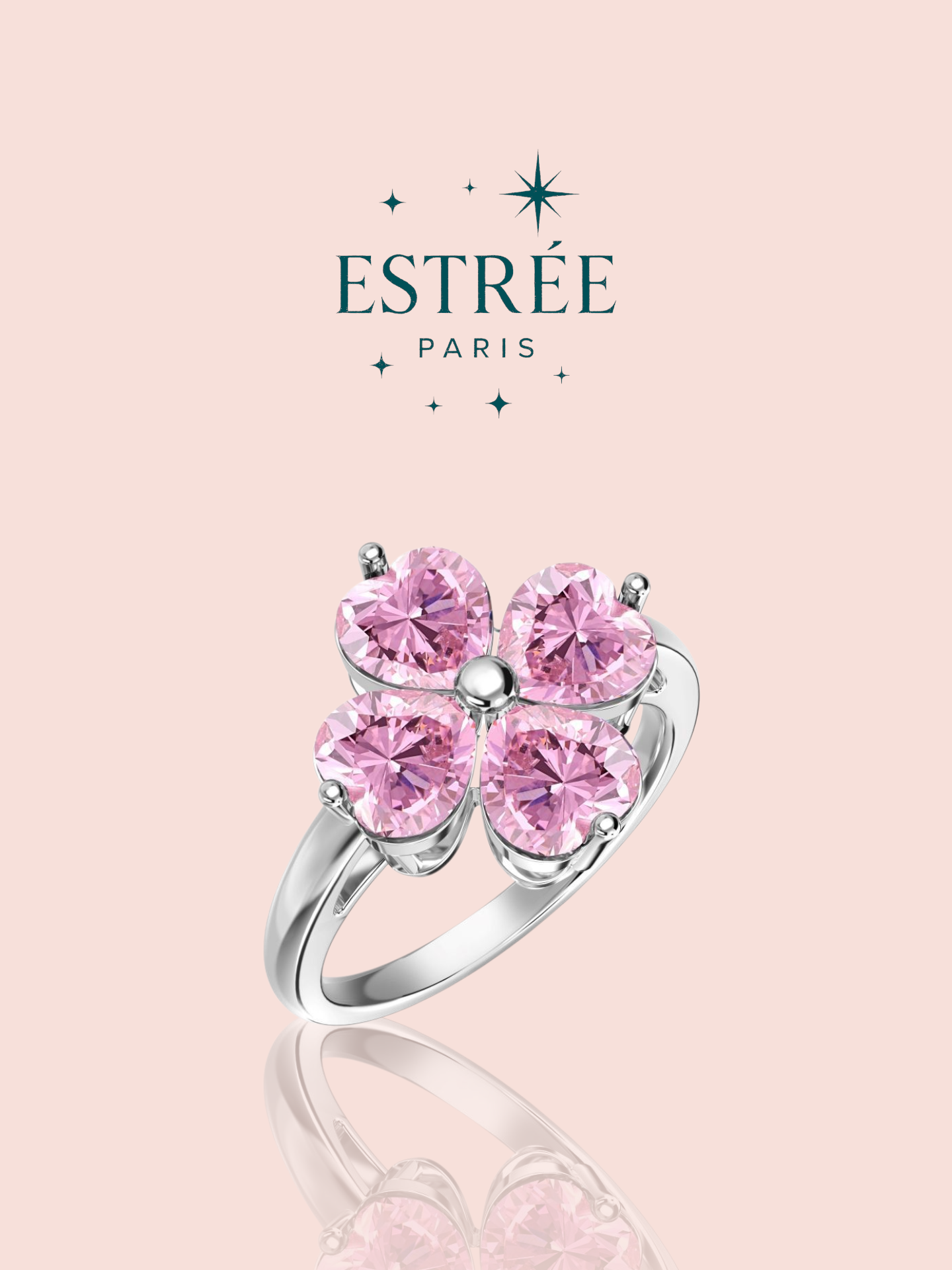 Bague Eternal Clover Pink 🩷