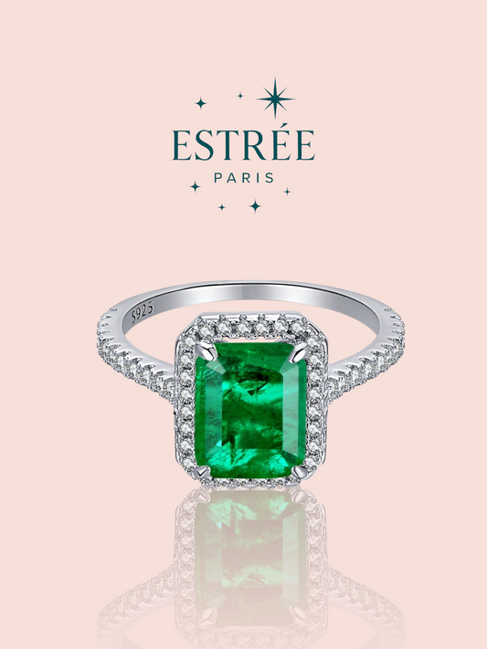 Bague Emerald Halo 💚