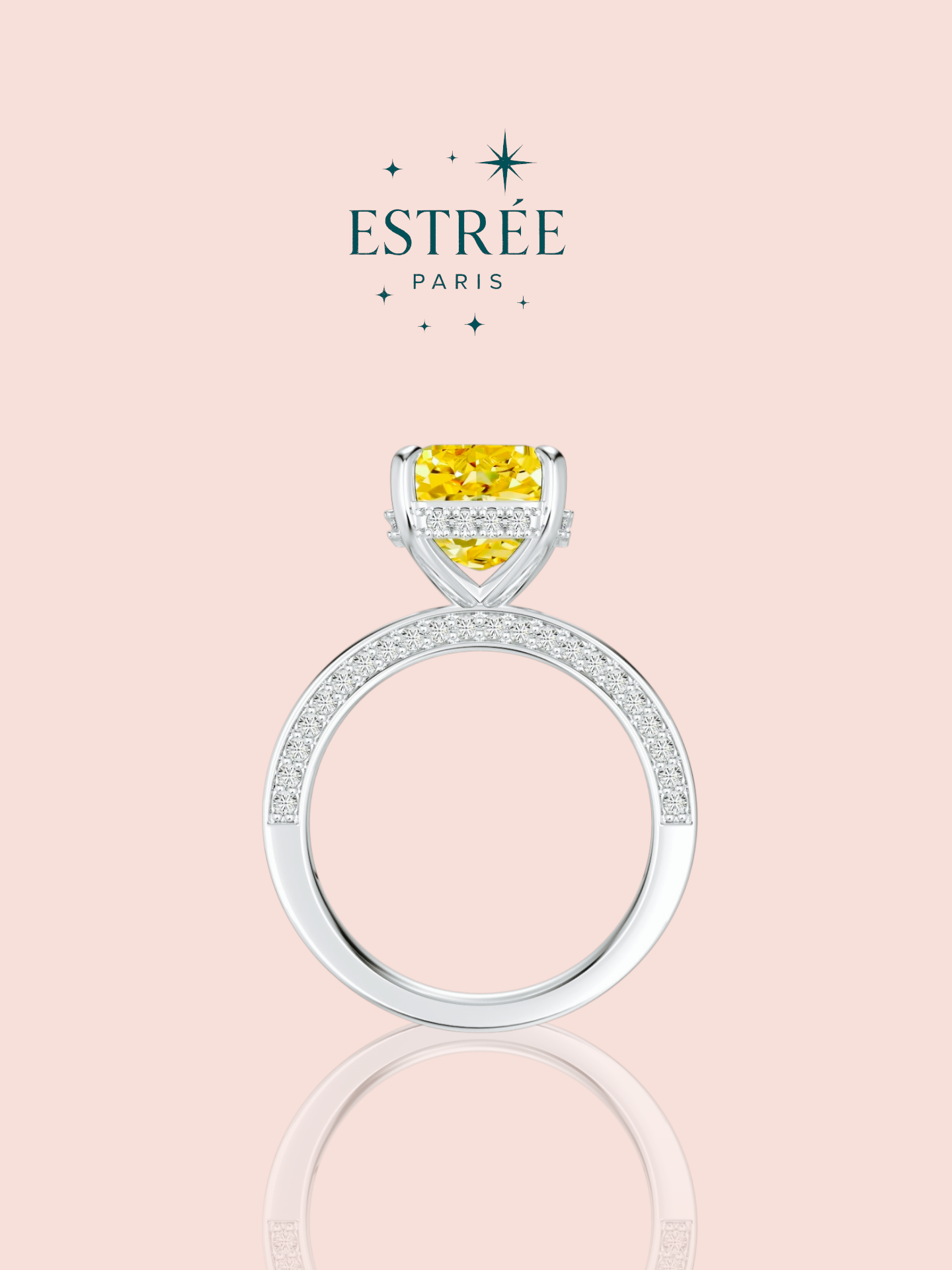 Bague Moonlight kiss ambre jaune 💛
