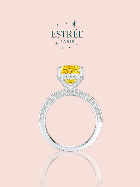 Bague Moonlight kiss ambre jaune 💛