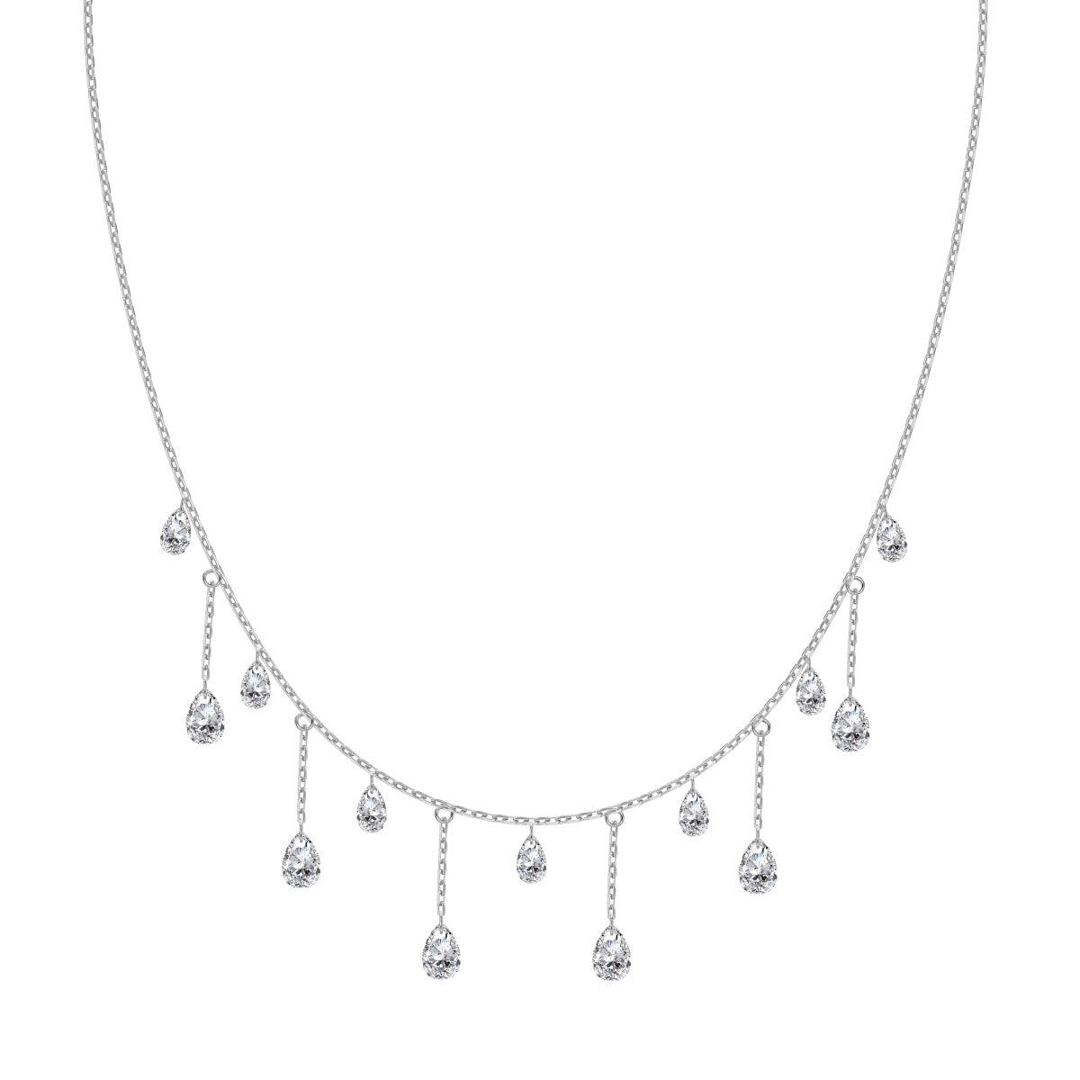 pré-commande Collier Diamond Rain - Argenté