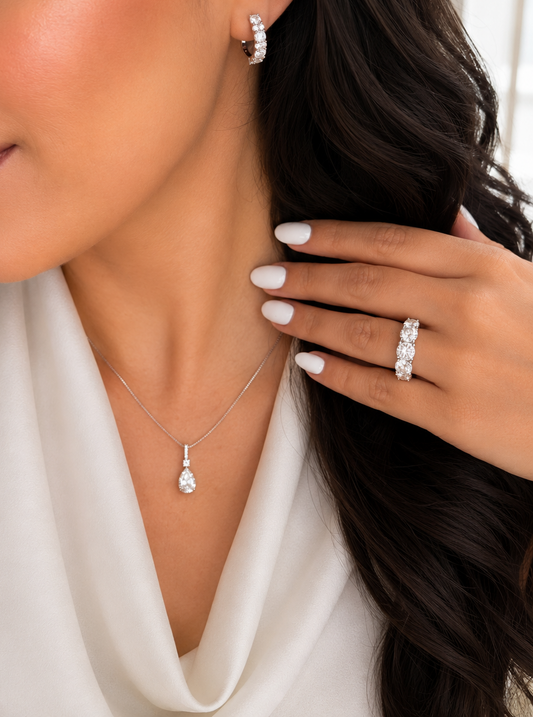 Créoles Muse💎 - Moissanite Argent 925