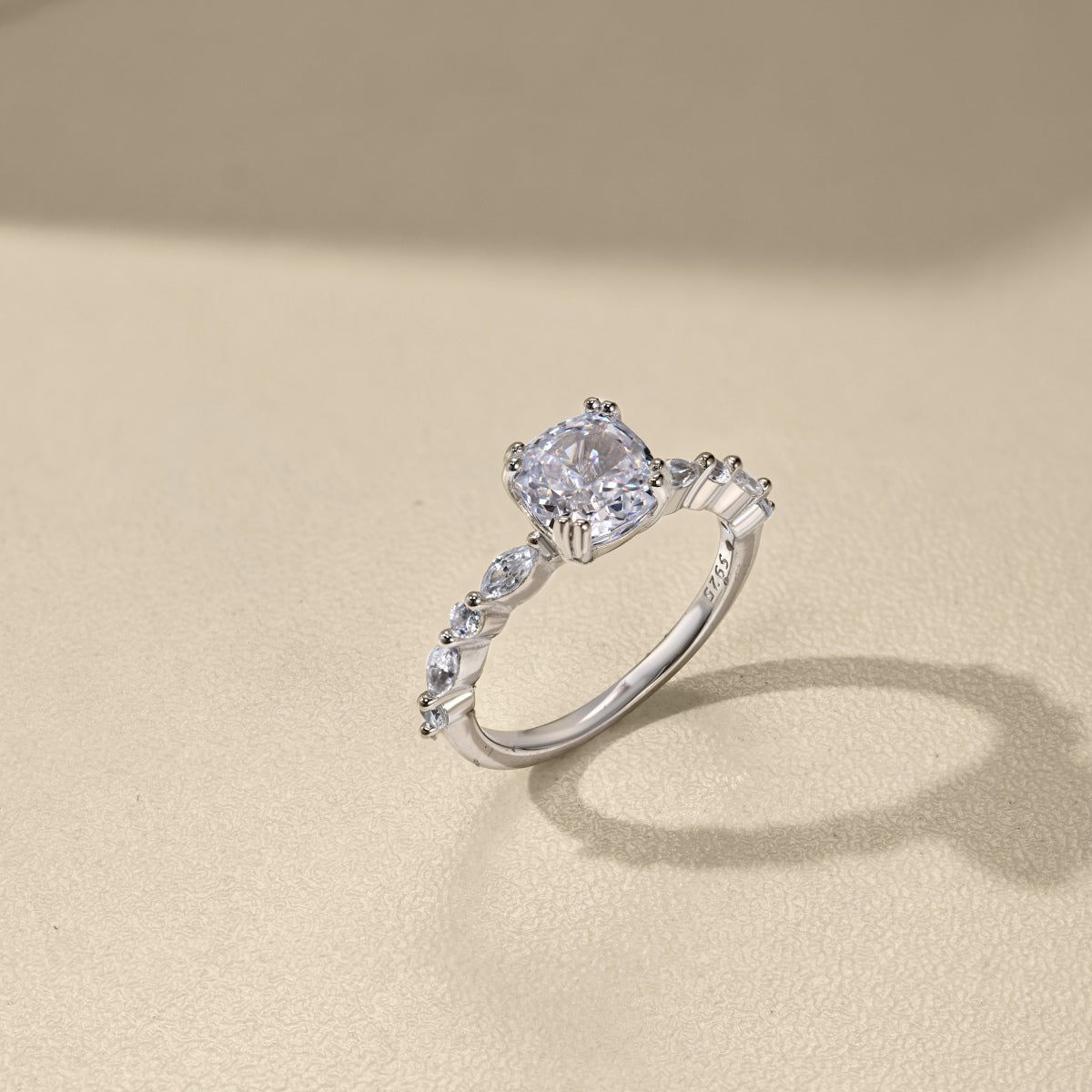Bague Solitaire square