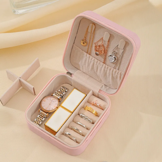 Boîte à bijoux rose nude - Petite