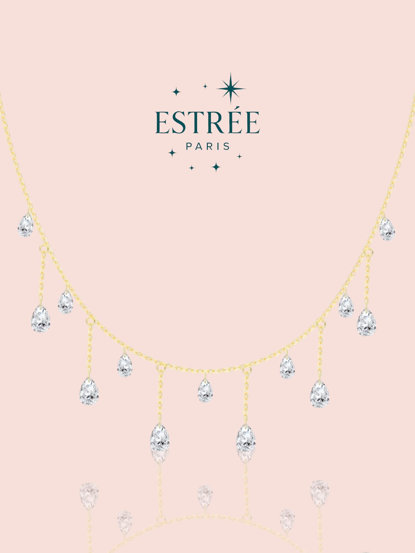 Collier Diamond Rain - Doré