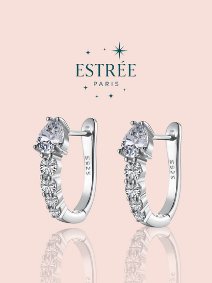 Boucles d’oreilles Créoles poire - Argentée