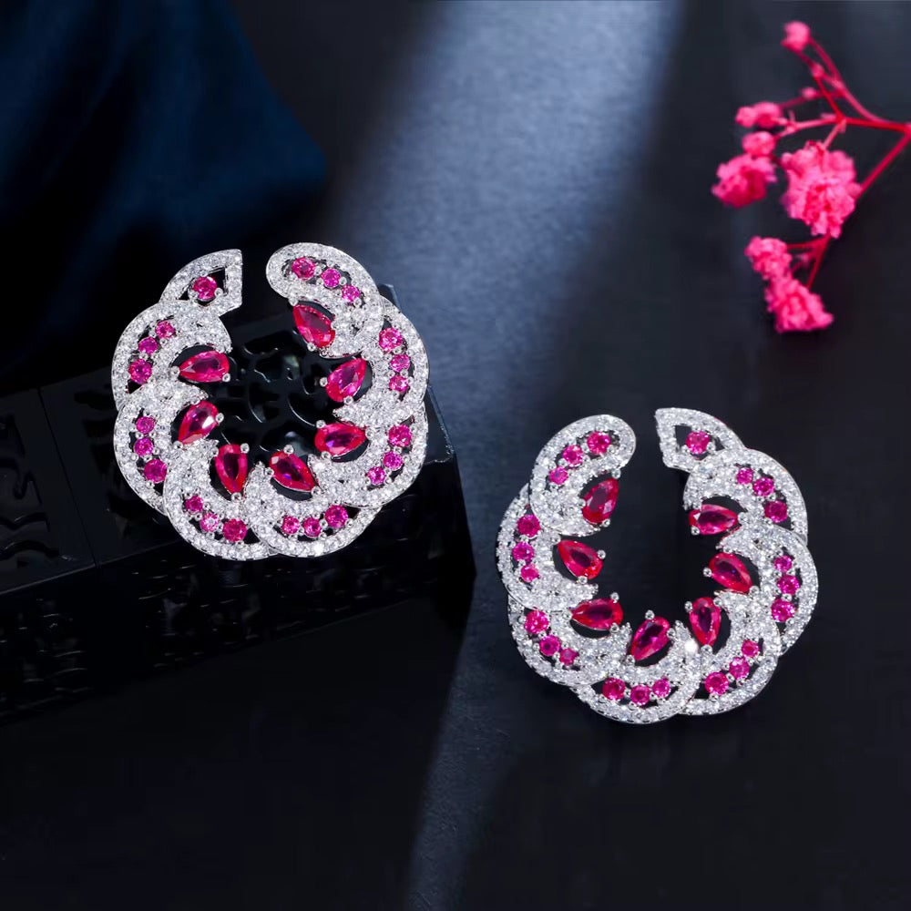 Red Radiance Earrings