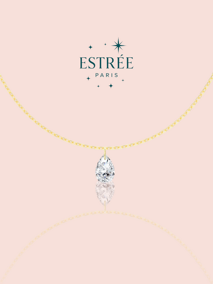 Collier Diamond Rain - Doré