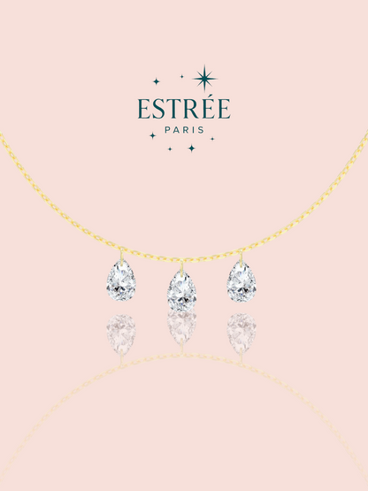 Collier Diamond Rain - Doré