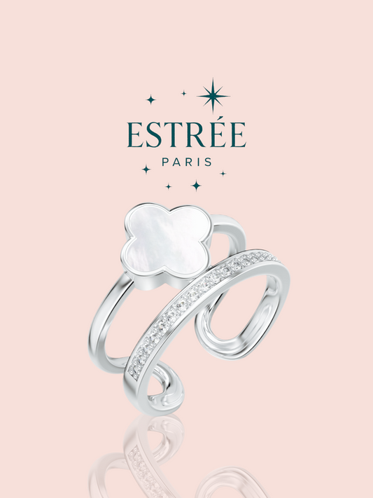 Bague Tower Clover - Argentée