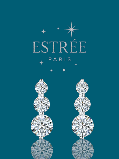 Boucles d'oreilles T-Drop - Moissanite Argent 925 💎 💎