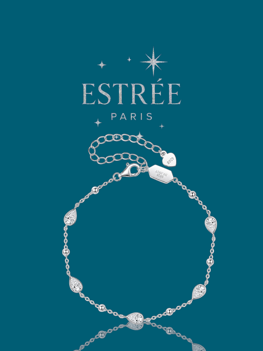 Bracelet Bubble Pear - Moissanite Argent 925 💎