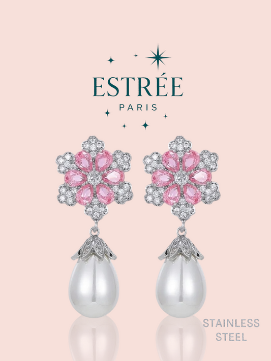 Boucles d'oreilles Blush Blossom Drop
