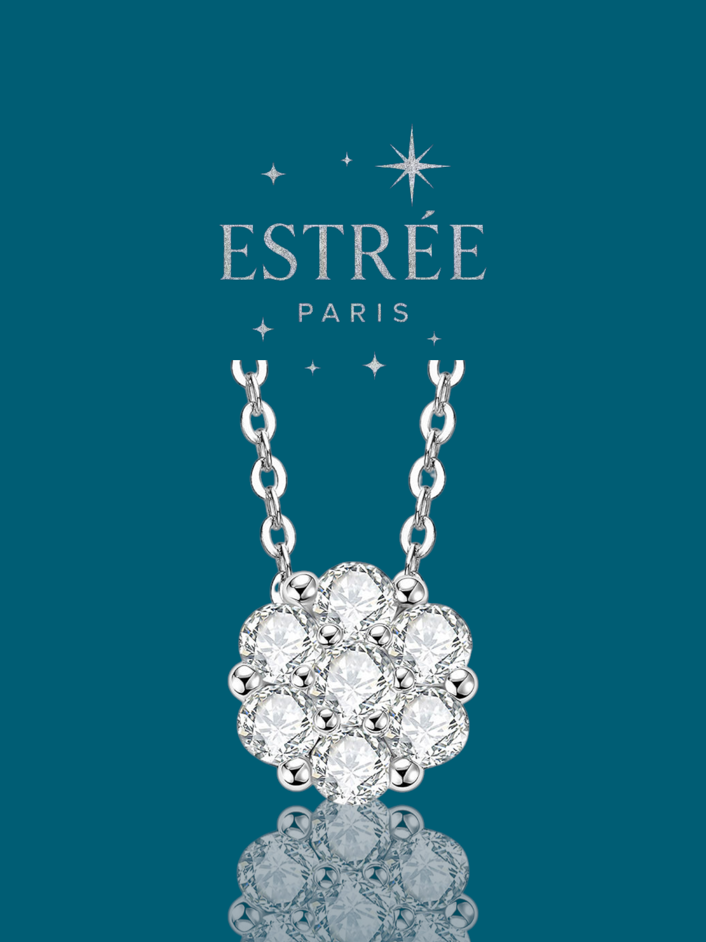 Collier Flower - Moissanite Argent 925 💎