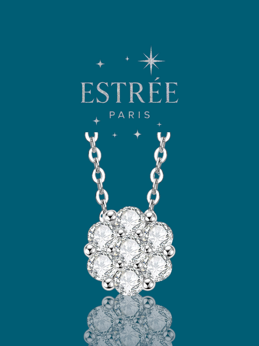 Collier Flower - Moissanite Argent 925 💎